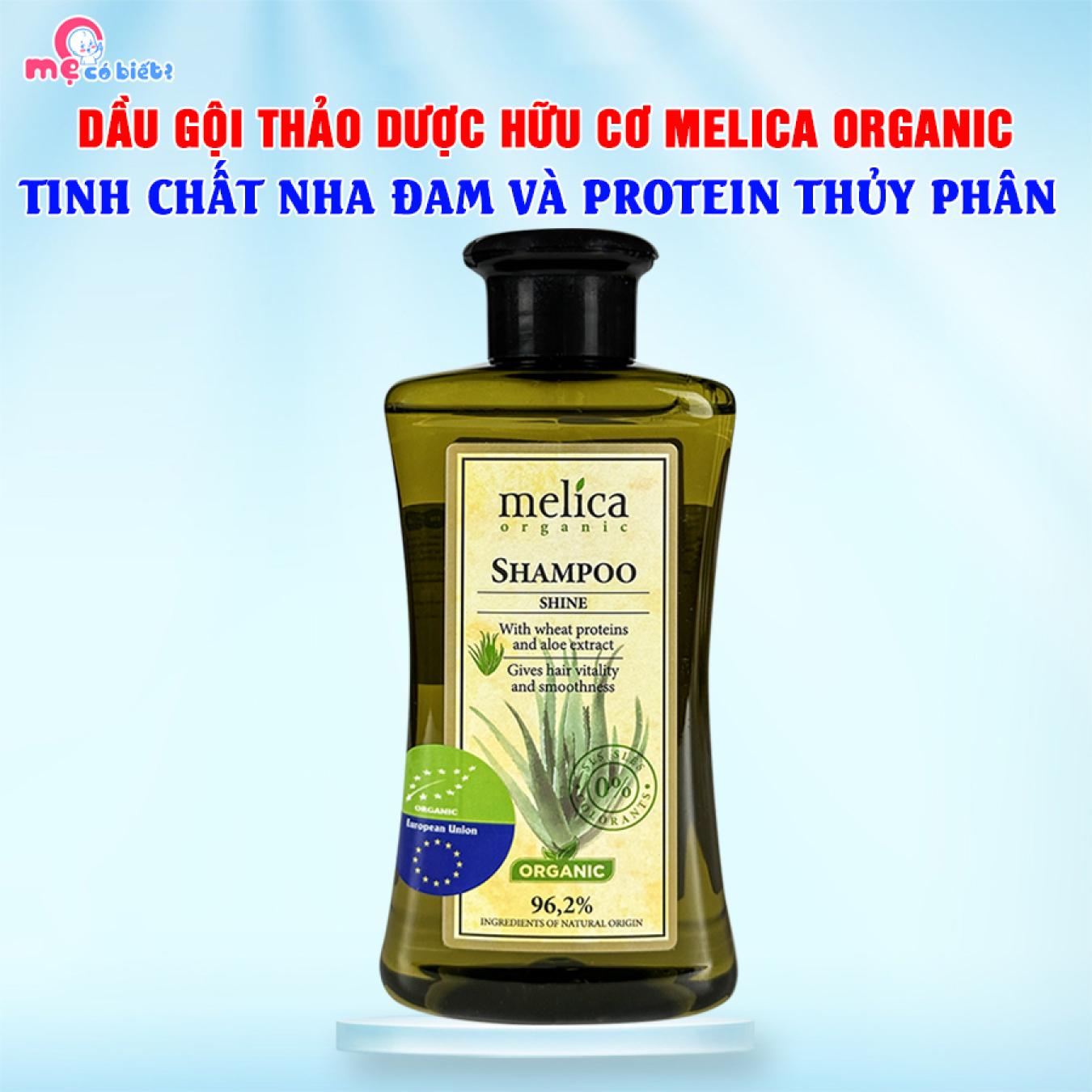 Dầu gội hữu cơ Melica Organic - tinh chất Nha đam hữu cơ