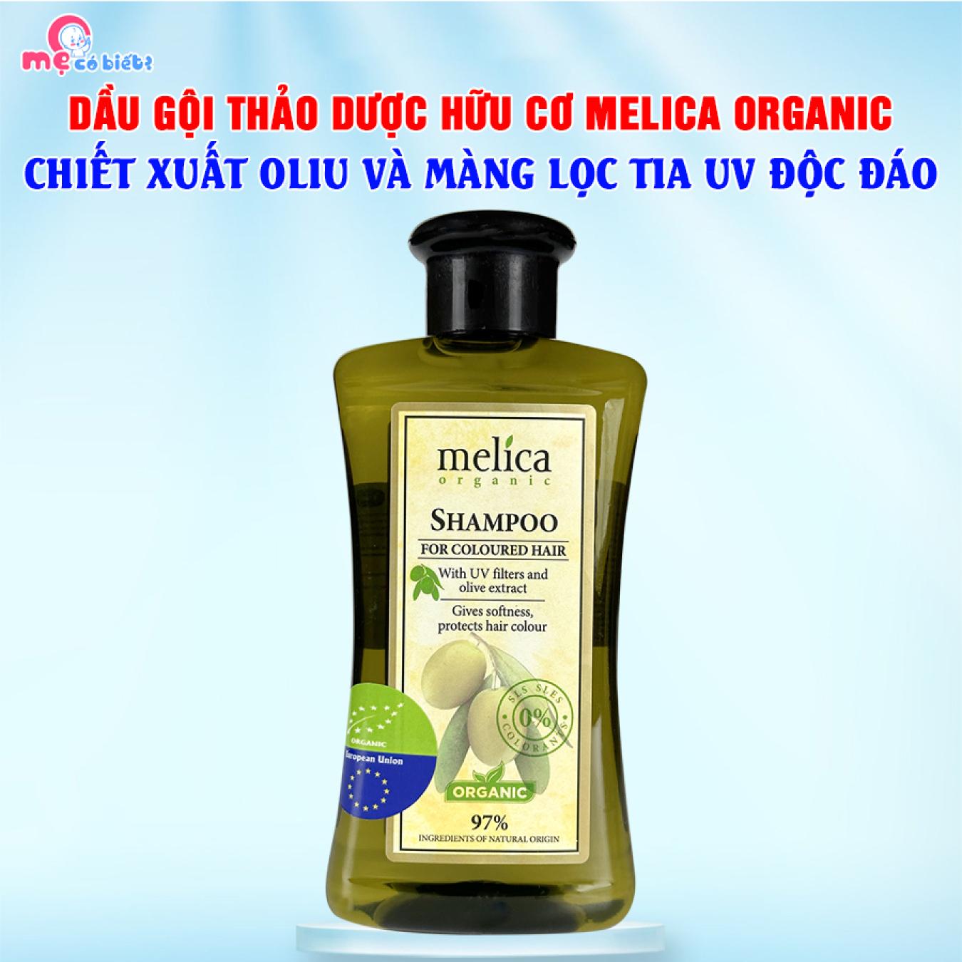 Dầu gội đầu thảo dược Melica Organic - Tinh chất dầu Oliu
