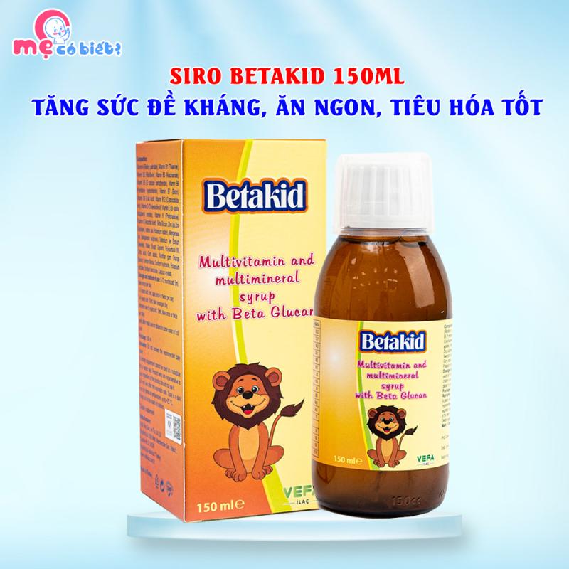 Siro Betakid 150ml - Bổ sung vvitamin, Tăng cường miễn dịch cho trẻ